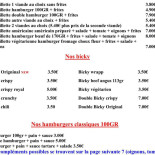 Snack L'entr'act Carte