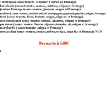 Snack L'entr'act Carte