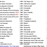 Snack L'entr'act Carte