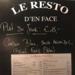 Le Resto D'en Face Carte