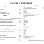 Maurice Le Limonadier Carte