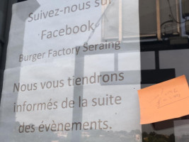 Burger Factory Carte