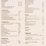 Eethuis De Linden Carte