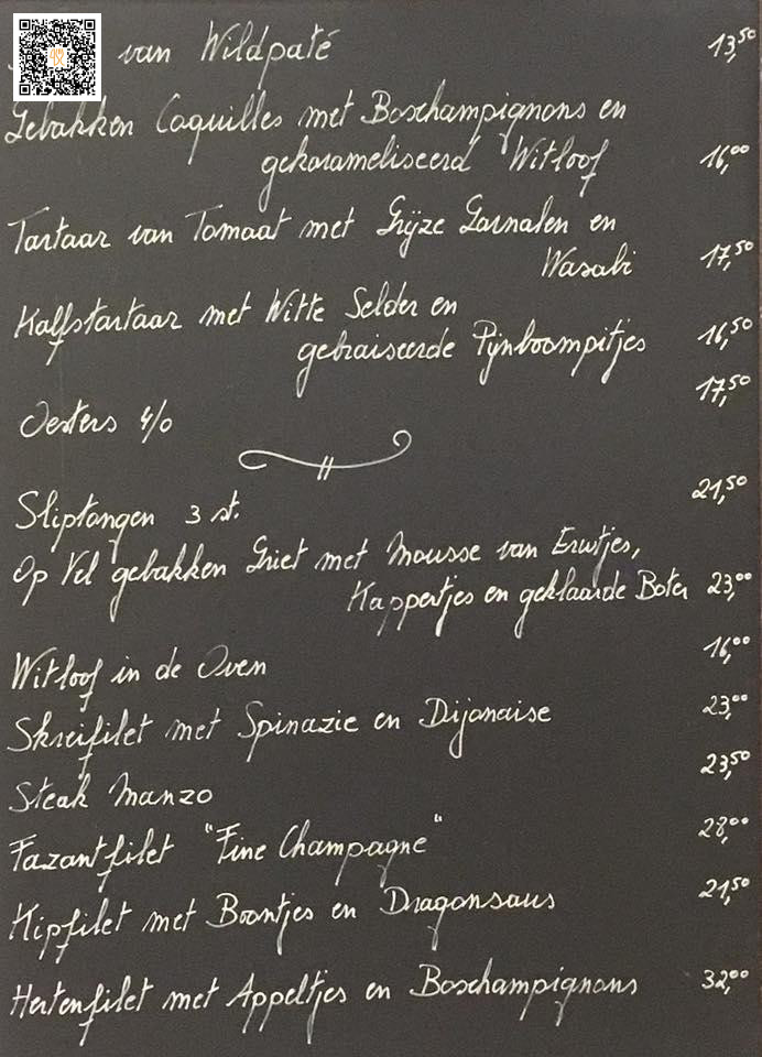 De Keysershoeve Carte