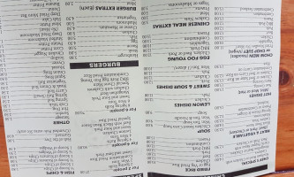 New Season Chinese menu