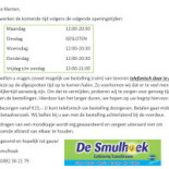 De Smulhoek Gemert Carte