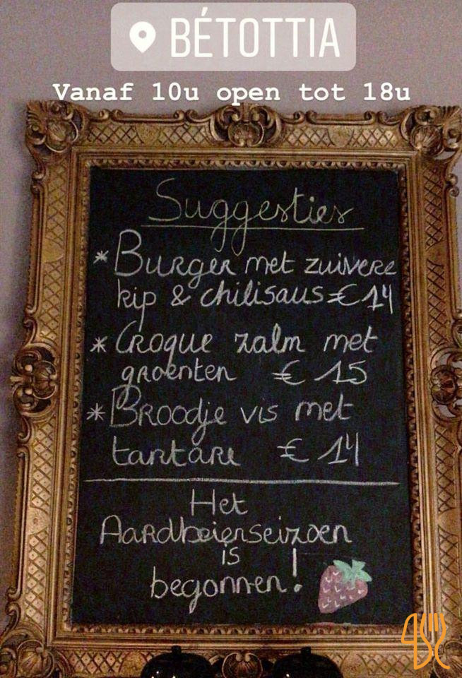 Bétottia Speisekarte