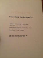 Jacqueline menu