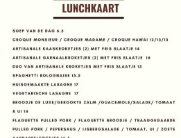 De Stoof menu