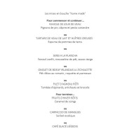 La Table De Belle-vue menu