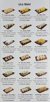 Shinsei Sushi menu