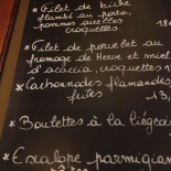 Crêperie Sarrasin menu