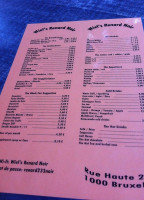 Wiel's Renard Noir menu