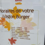 Boston Burger Carte