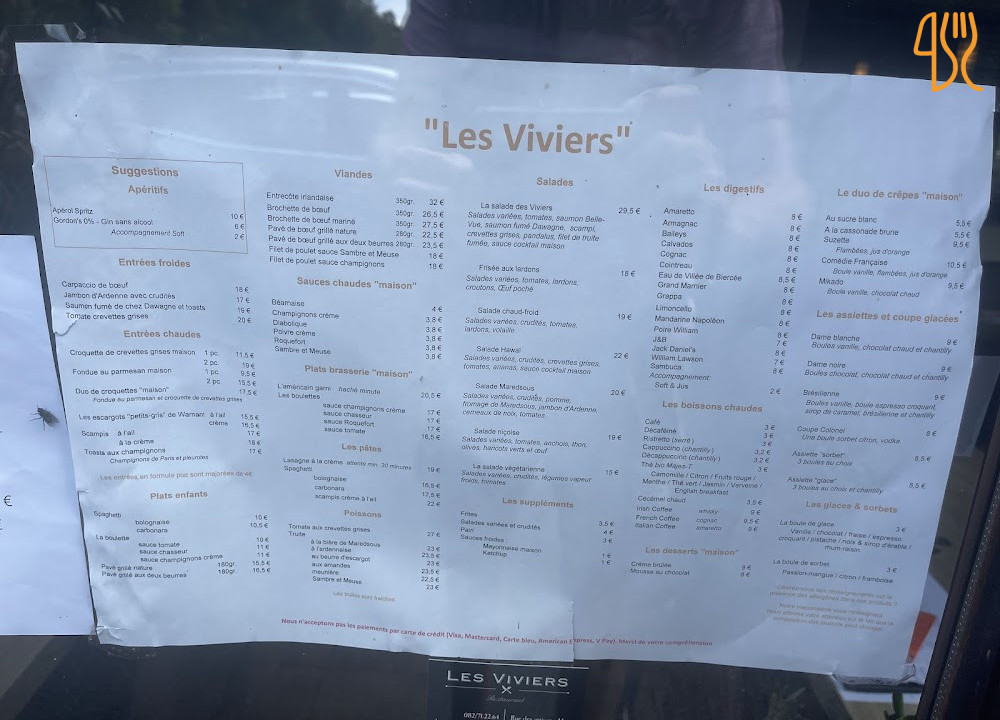 Les Viviers Carte