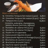 Saveurs Edomae Speisekarte