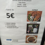 Coré Coré Speisekarte