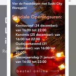 Sushi City Waregem Speisekarte