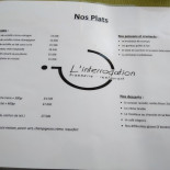 L'interrogation Brasserie/ Speisekarte