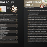 The Eight Sushi Carta