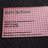 Bistro De Pompe Carte