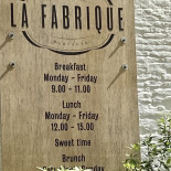 La Fabrique De Fabriek Speisekarte