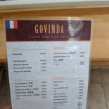 Govinda's Speisekarte