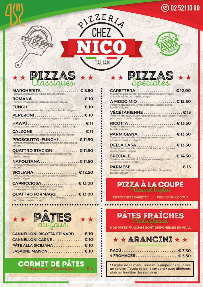 Bij Nico Speisekarte