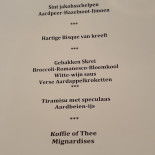Boekzitting Menu