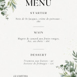 Le Cortina Speisekarte