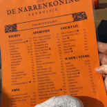 De Narrenkoning Speisekarte