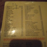 Café Bizon Speisekarte