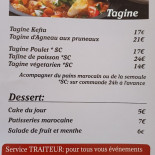 Riad Marrakech. Brunch Lunch Carte