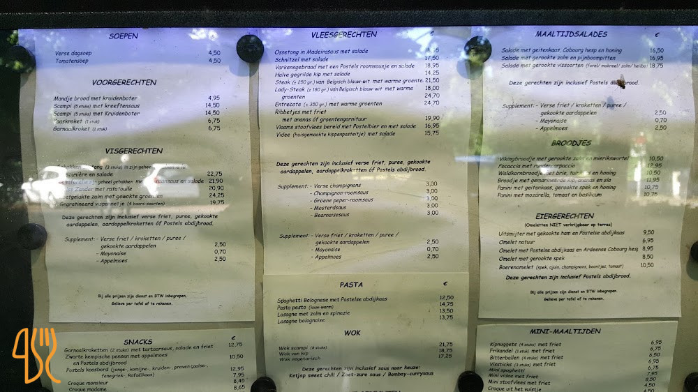 Gasthof De Beiaard Menu