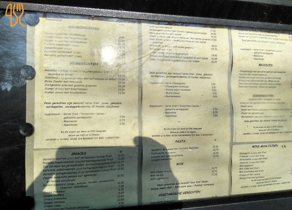 Gasthof De Beiaard Menu