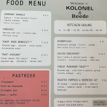 Kolonel Coffee Roasters North Speisekarte