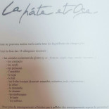 La Pâte Et Ose Menu
