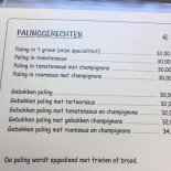 Palinghuis De Pluim Carte