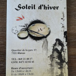 Au Soleil D'hiver Speisekarte