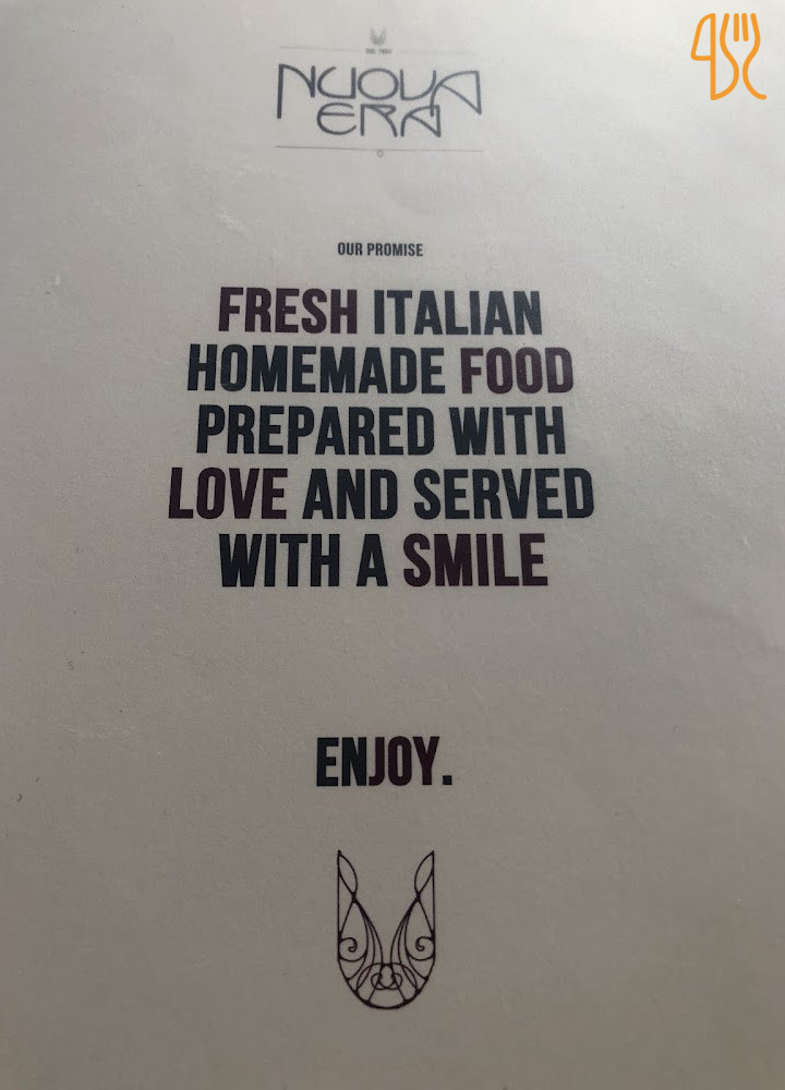 Pizzeria Nuova Era Speisekarte