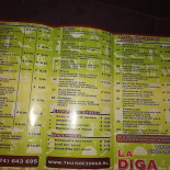 La Diga Speisekarte