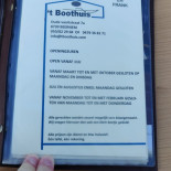 't Boothuis Speisekarte