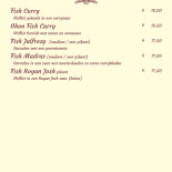 Welkom India Speisekarte