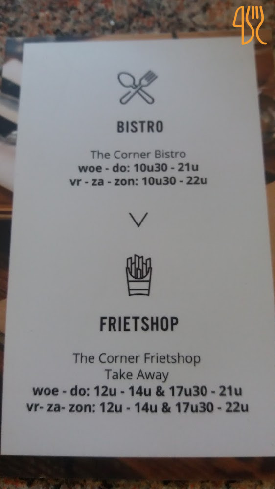 The Corner Speisekarte