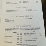 Bouchers Doubles Speisekarte