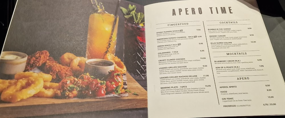 Ellis Gourmet Burger Speisekarte