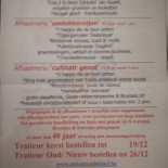 De Kloef Speisekarte