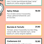 Ragazzi Italiani Speisekarte