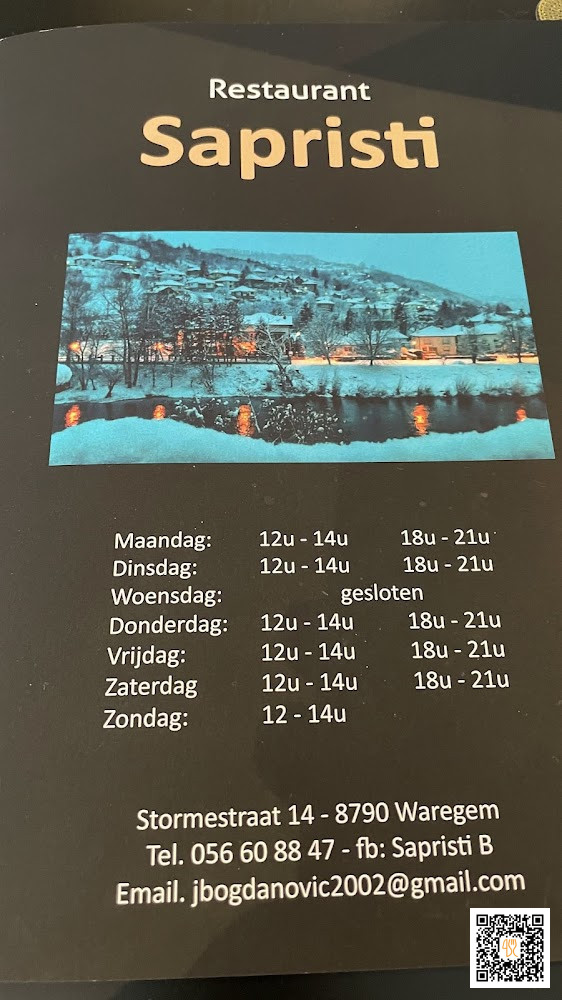 Sapristi Waregem Carte