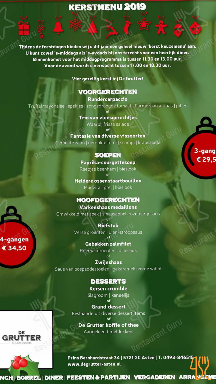 Loungecafe De Prinz Carta